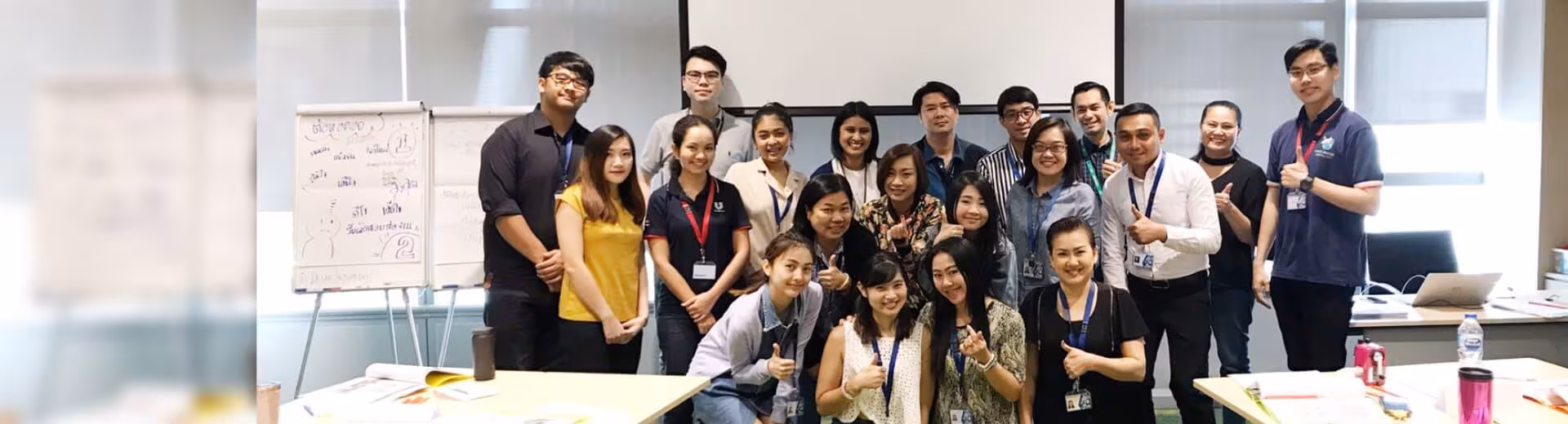 At the end of our training events
